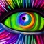 Placeholder: melted crayon drawing of rainbow eye with jewel as iris, 8k resolution, high-quality, fine-detail, muted colors,intricate, digital art, detailed matte, volumetric lighting, illustration, octane render, Kristina Nelson,Brenna Miller