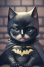 Placeholder: A picture of a cute cat in the form of a batman, a professional, high JPEG image