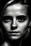 Placeholder: Emma Watson's eyes with long eyelashes on a black background