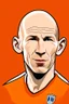 Placeholder: Arjen Robben Dutch football player cartoon 2d