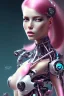 Placeholder: cyborg, pink hair, sexy, perfekt, real, dream