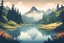 Placeholder: Illustrate a scenic nature landscape, such as a majestic mountain range, tranquil lake, or lush forest, capturing the beauty and serenity of the natural world in vector format.