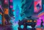 Placeholder: masterpiece, high detail, best quality, vibrant colors, Cyberpunk street, comic style