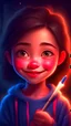 Placeholder: A girl is holding a pen with happy face. children story book, illustration, key lighting, soft lights, foggy, by steve haris, by lisa yuskavage, by serov valentin, by tarkosvky, 8 k render, detailed, cute cartoon style, very cute adorable face.
