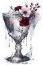 Placeholder: watercolor draw gothic vintage glass with ice, dark red with flowers, white lace and rubies, white background, Trending on Artstation, {creative commons}, fanart, AIart, {Woolitize}, by Charlie Bowater, Illustration, Color Grading, Filmic, Nikon D750, Brenizer Method, Side-View, Perspective, Depth of Field, Field of View, F/2.8, Lens Flare, Tonal Colors, 8K, Full-HD, ProPhoto RGB, Perfectionism, Rim Lighting, Natural Lightin