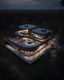 Placeholder: Zaha Hadid style country house, aerial view, unreal engine 5, concept art, art station, god lights, ray tracing, RTX, lumen lighting, ultra detail, volumetric lighting, 3d