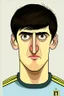 Placeholder: Thibaut Courtois Belgian soccer player cartoon 2d