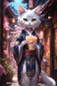 Placeholder: Kyoto Animation stylized anime mixed with tradition Chinese artworks~ A cat holding bubble tea, artwork reminiscent of Skull Knight. Her pose very confident and feminine standing out in a dark alley. Cinematic Lighting, ethereal light, intricate details, extremely detailed, incredible details, full colored, complex details, insanely detailed and intricate, hypermaximalist, extremely detailed with rich colors. masterpiece, best quality, aerial view, HDR, UHD, unreal engine.