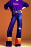 Placeholder: year 1996 denim fashion. Loose fit, low waist, baggy. Combat pants and t-shirt. Colors: denim blue, blue, purple, khaki, light green, lilac, plum, orange, terracotta, red, pink, dark blue, beige. Patterns: cheetah, balls, stripes. Women models. Sharon Stone, Sandra Bullock, Winona Ryder, Milla Jovovich, Big tennis shoes on. Latex in small part, areas, clothes..Combat pants. Leg warmers.