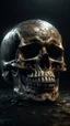 Placeholder: A skull covered with thick layer of corrosion in the dark of a nightmare , hyper photorealistic, hyper detailed dark art color, high resolution, fog, octane render, tilt shift, HDRI Environment, all pictures dark gray