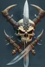 Placeholder: A goblin skull with 2 crossed swords behind it