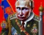 Placeholder: atomic bomb evil Russia president satan fangs Vladimir Putin,