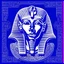 Placeholder: logo, a brain : 1.5 | blue color scheme : 1 | ancient Egypt theme : 0.5