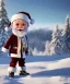 Placeholder: Santa toddler, full body, snow globe, hyper realistic