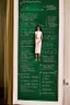 Placeholder: An elegant and graceful Indian actress stands before a green chalkboard adorned with diagrams. She wears a white button-up shirt paired with a flowing skirt, exuding charm and beauty. The scene is captured in exquisite detail with 8K UHD resolution using a DSLR camera, complemented by soft lighting and high-quality film grain from the Fujifilm XT3. With a captivating expression, she gazes upwards, her eyes closed, while adding a touch of allure with fishnet stockings and high heels.