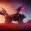 Placeholder: yberpunk, landscape, transformers, hi-tech robots, GUITARS, cinematic, highly detailed, close up, 4k, deep colors, gold, fire, red, purple, dark, ethereal, utopia, apocalypse, flying Cadillac, from outer space