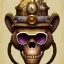 Placeholder: steampunk monkey headskull worrior