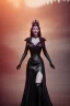 Placeholder: Julia Roberts as evil queen in black leather gown, evil, busty, cleavage, curvy, angry, stern look. character design by cory loftis, fenghua zhong, ryohei hase, ismail inceoglu and ruan jia. unreal engine 5, artistic lighting, highly detailed, photorealistic, fantasy