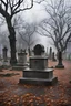 Placeholder: a rainy day in November at an old jewish cemetary