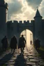 Placeholder: Peter walking toward the castle gates with loyal allies, Flagg’s influence fading, sunlight breaking through clouds — a sense of justice and peace.