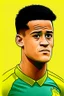 Placeholder: Philippe Coutinho Brazilian football player ,cartoon 2d