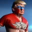 Placeholder: realistic image of donald trump as a mexican wrestling fighter posing, blue Mexican eyes wrestling mask, retro style, 80s, vibrant color, highly detailed, sky background, concept art, unreal engine 5, god rays, ray tracing, RTX, lumen lighting, ultra detail, volumetric lighting, 3d, finely drawn, high definition, high resolution.