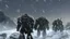 Placeholder: 3 Warriors in blizzard, comic style