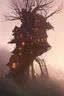 Placeholder: fantasy tree house on white background