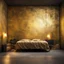 Placeholder: Hyper Realistic grungy-glowing-golden-blocked-fancy-wall textured room