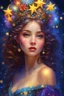 Placeholder: a girl in a dress with stars on her head, beautiful fantasy art portrait, beautiful fantasy portrait, colorfull digital fantasy art, by Victor Nizovtsev, stunning digital illustration, carlos ortega elizalde, anime girl with cosmic hair, very detailed digital painting, exquisite digital illustration, highly detailed digital painting, in stunning digital paint, beautiful fantasy painting