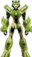 Placeholder: A new space creature from Ben 10 cartoon. Strong and graceful. From the White Tiger faction. A crocodile hybrid and a metal hybrid.