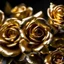 Placeholder: gold metallic roses