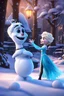 Placeholder: Olaf giving Elsa what for with his big snow balls