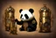 Placeholder: steampunk panda in moutai whiskeychinadesign