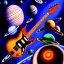 Placeholder: Rock band in outer space