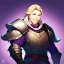 Placeholder: A nord male battlemage from Skyrim, full plate nordic armor, blond hair of medium length, hearty, smiling, thick short beard, purple shock spell in right arm, correct proportions