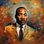 Placeholder: portrait of martin luther king painted by vaan gogh