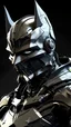 Placeholder: batman as a futuristic Soldier wearing advanced titanium and stainless steel cybernetic suit concepts But the mouth is protected by a layer of titanium
