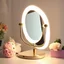 Placeholder: A bright makeup mirror with light