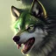 Placeholder: Green Wolf, red eyes, 8K, cinematic lighting, sharp focus, masterpiece, expert