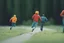 Placeholder: people are trying to run away from a giant robot that chasing him, cartoon style Simon Stålenhag