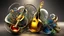 Placeholder: 149. Music is beauty, music of the spheres, bubbles, treble clef symbol, crotchets and quavers and semiquavers, tuba, guitar, drums, fantasy, magic, imagination, beautiful reminders of harmony and music, balanced beautiful composition, exciting, engaging, attractive detailed colour photograph, chiaroscuro, orbiting musical themes, interwoven and combined