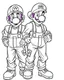 Placeholder: Waluigi and mario coloring page, full body (((((white background))))), only use an outline., real style, line art, white color, clean line art, white background, Sketch style