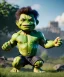 Placeholder: Hulk toddler, full body, dramatic lighting, smile, hyper realistic