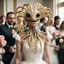 Placeholder: facehugger from alien as a flower girl at a wedding