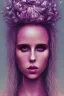 Placeholder: danish singer mø, high light ,purple tones,