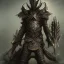 Placeholder: dark fantasy character faceintricate armor ultra sharp illustration digital cgi with forest background