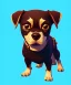 Placeholder: Cute dog, one colour background