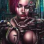 Placeholder: beautiful cyberpunk huge girl, hyper detailed, hyperdetailed, intricately detailed, oil on canvas,