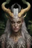 Placeholder: harpy, head of a beautiful woman, body in feathers, bird wings, feathers on the head, realistic eyes, high quality image, realistic image, 8k, high quality, hyperrealism, against the backdrop of a green forest, full portrait